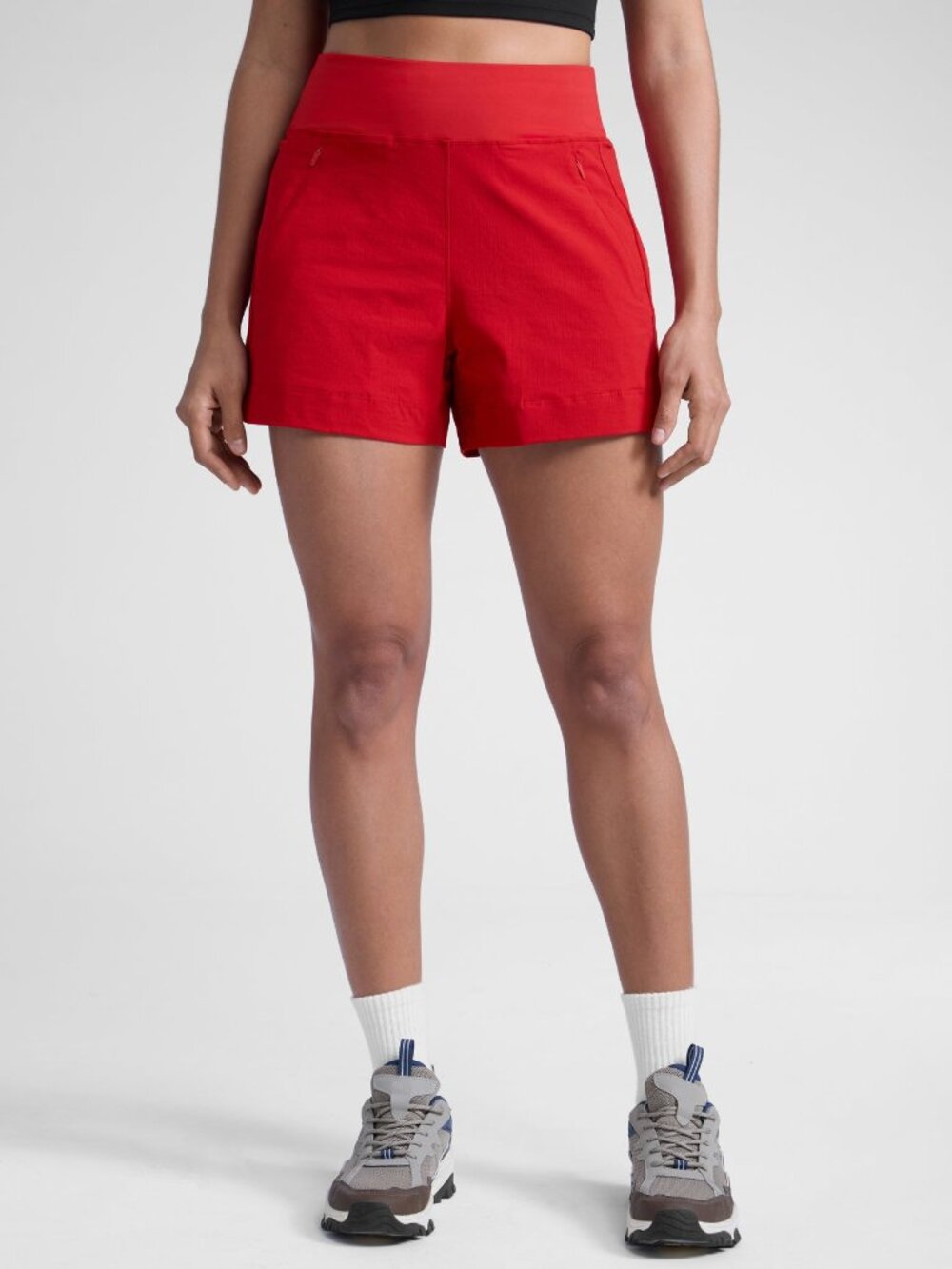 Ripstop Zip Pocket Mid Rise Shorts 4''